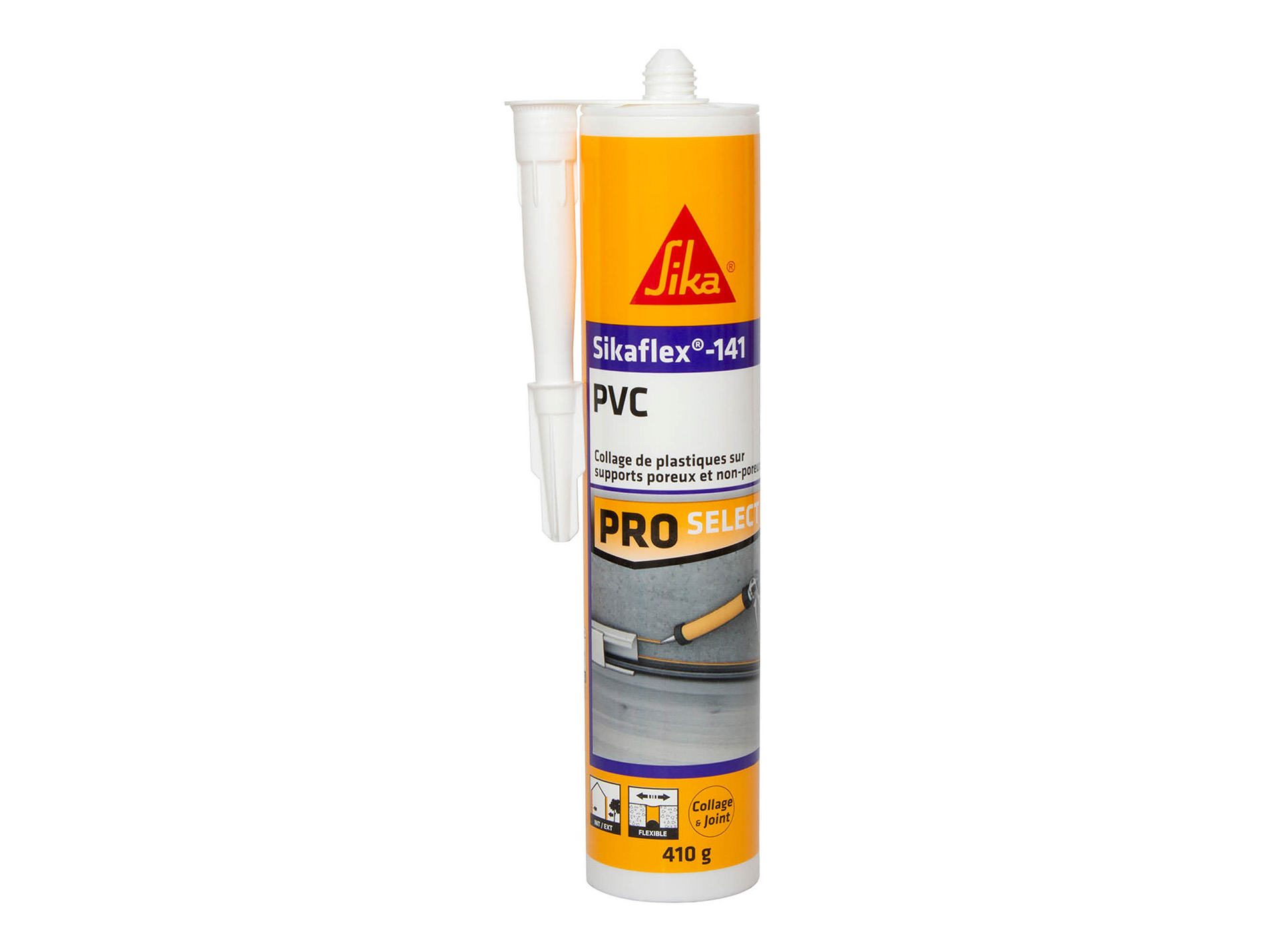 Colle mastic spécial PVC rigide SIKA SikaFlex 141 Blanc 290ml